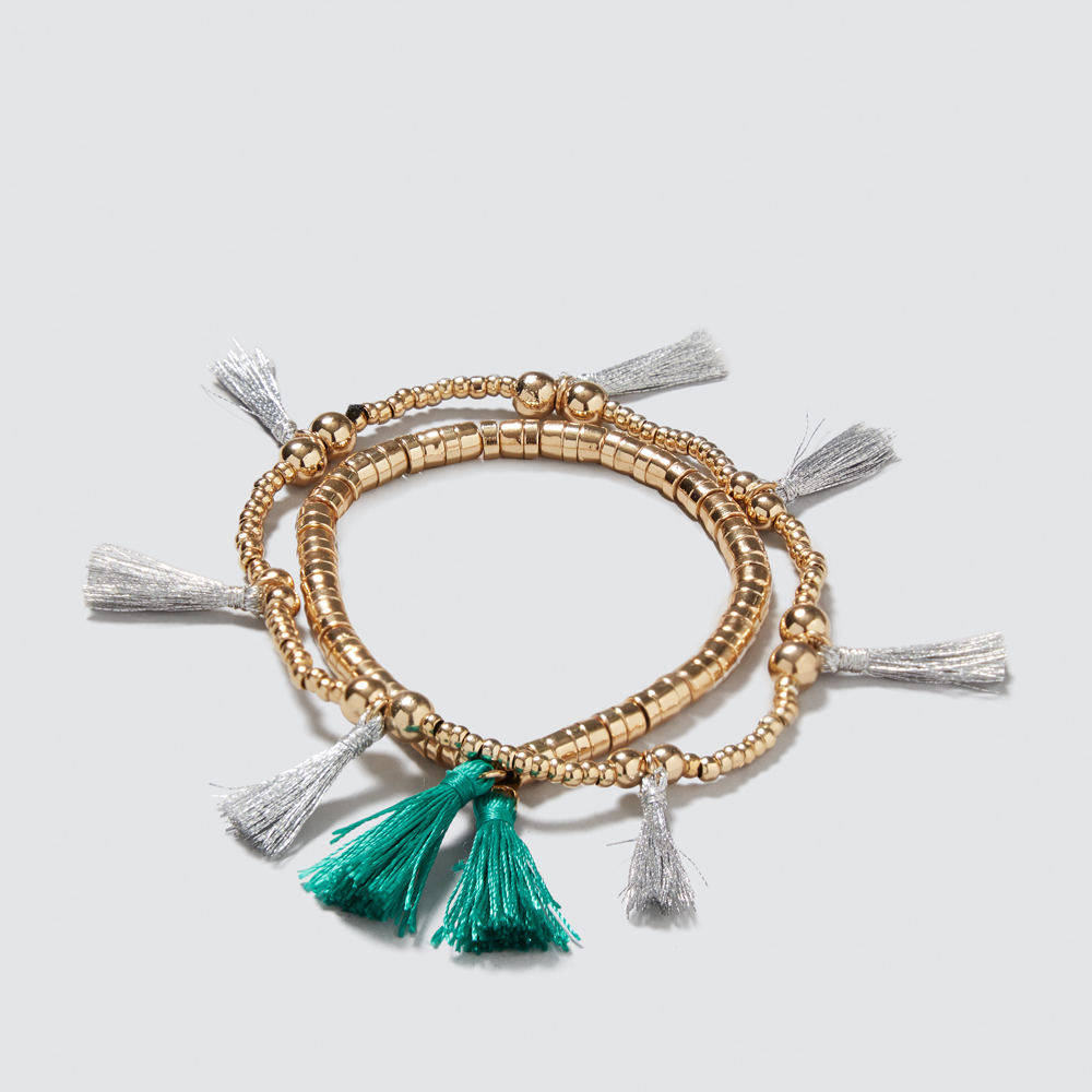 METALLIC TASSEL BRACELET